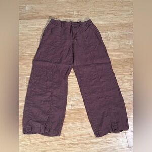 Athleta linen cargo pants size 12